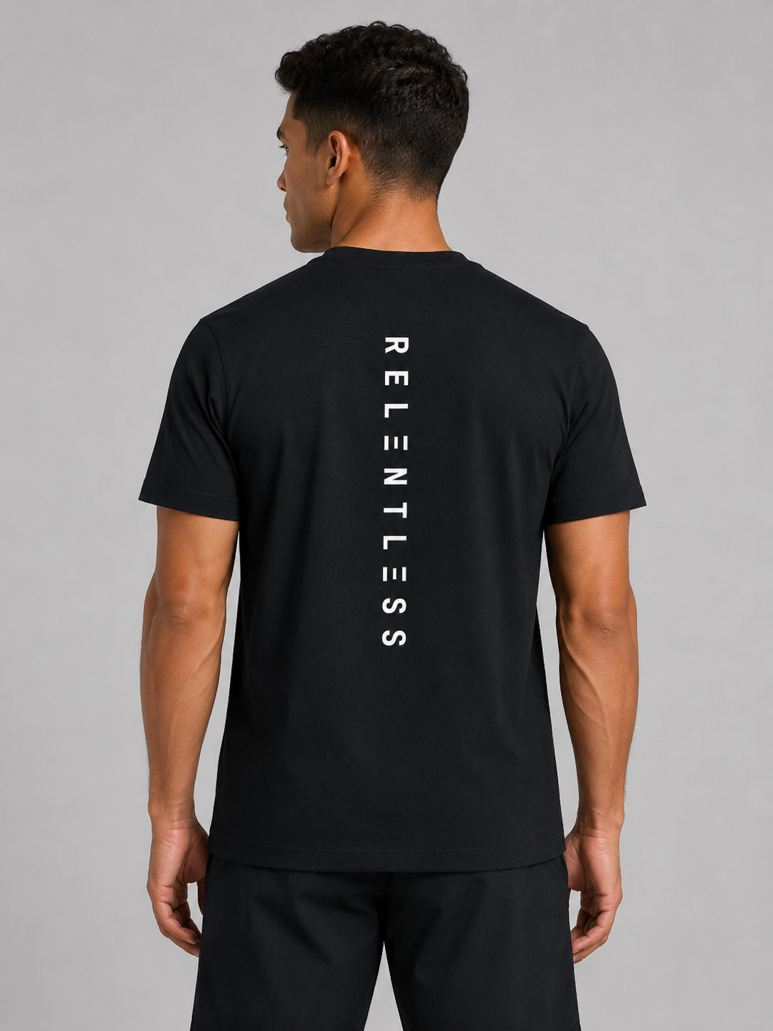 Relentless Signature Tee – Midnight Black